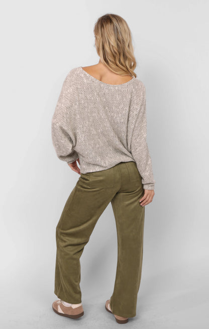 Billie Dolman Sleeve Knit Top, Olive | Sadie & Sage