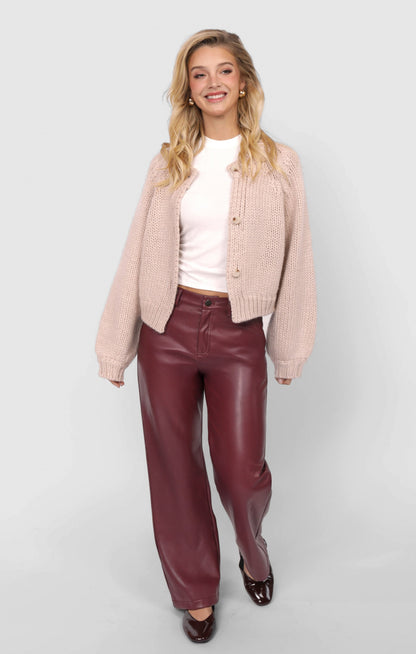  Dance More Buttoned Cardigan, Blush | Sadie & Sage