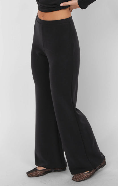  Hustle Knit Wide Leg Pants, Black | Sadie & Sage