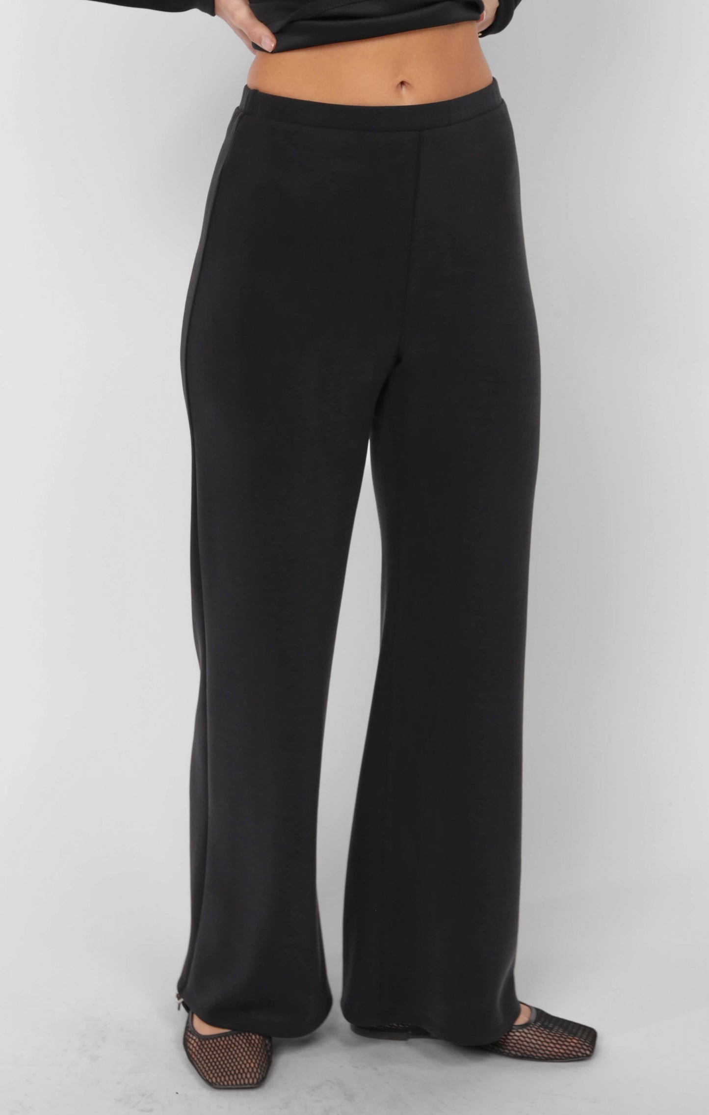  Hustle Knit Wide Leg Pants, Black | Sadie & Sage