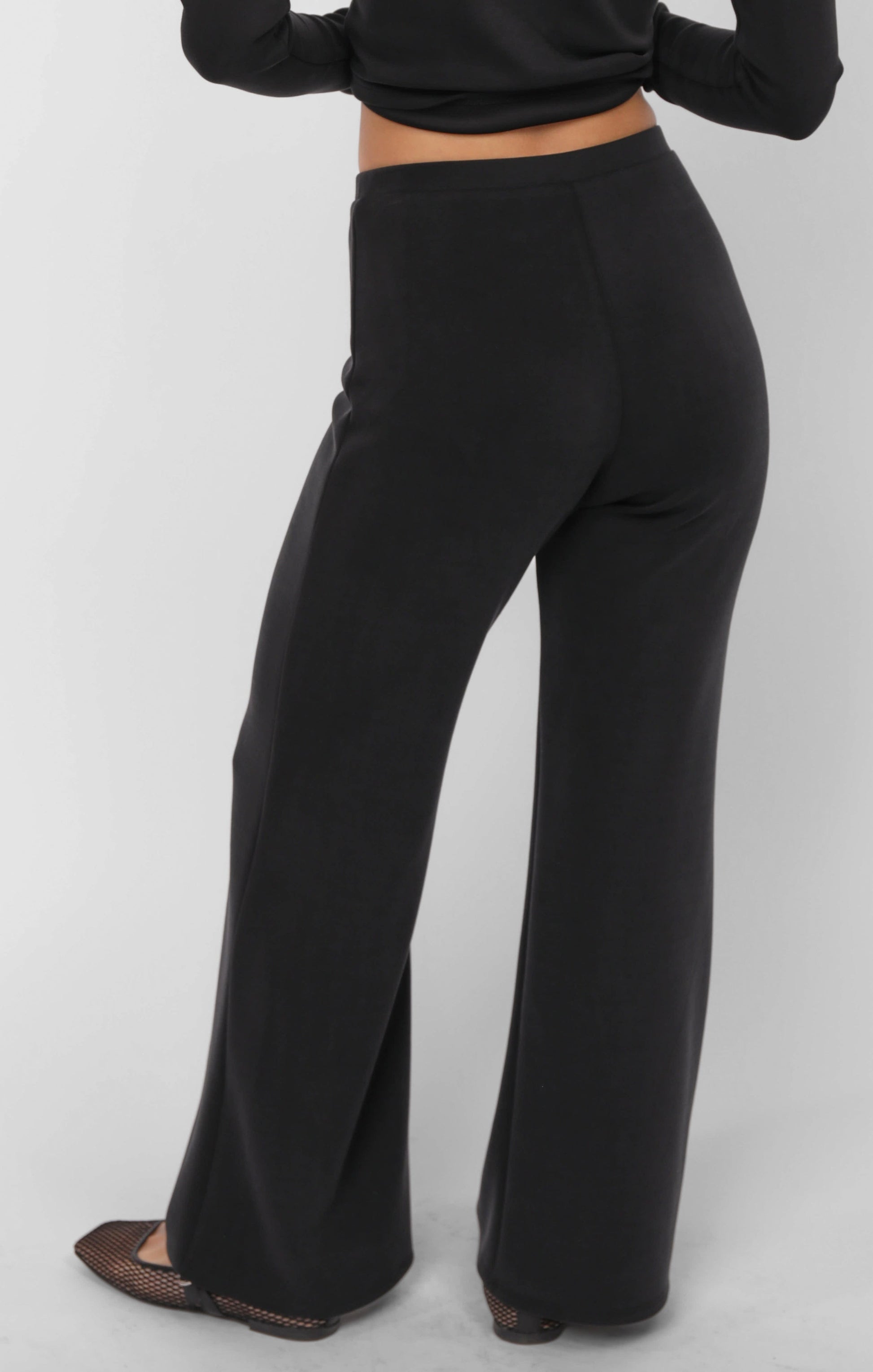  Hustle Knit Wide Leg Pants, Black | Sadie & Sage