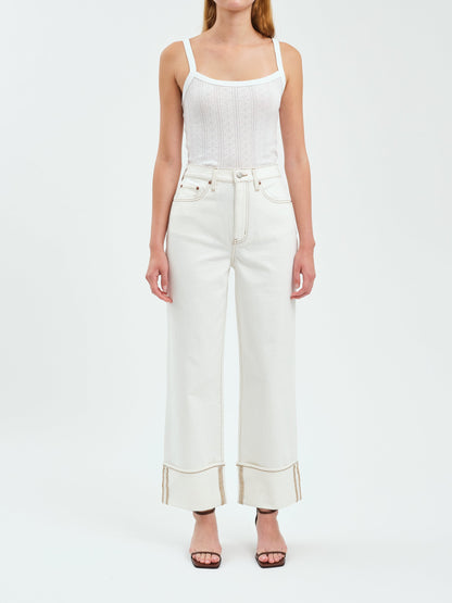  Eastside Loose Cuffed Jeans, Vanilla | Daze