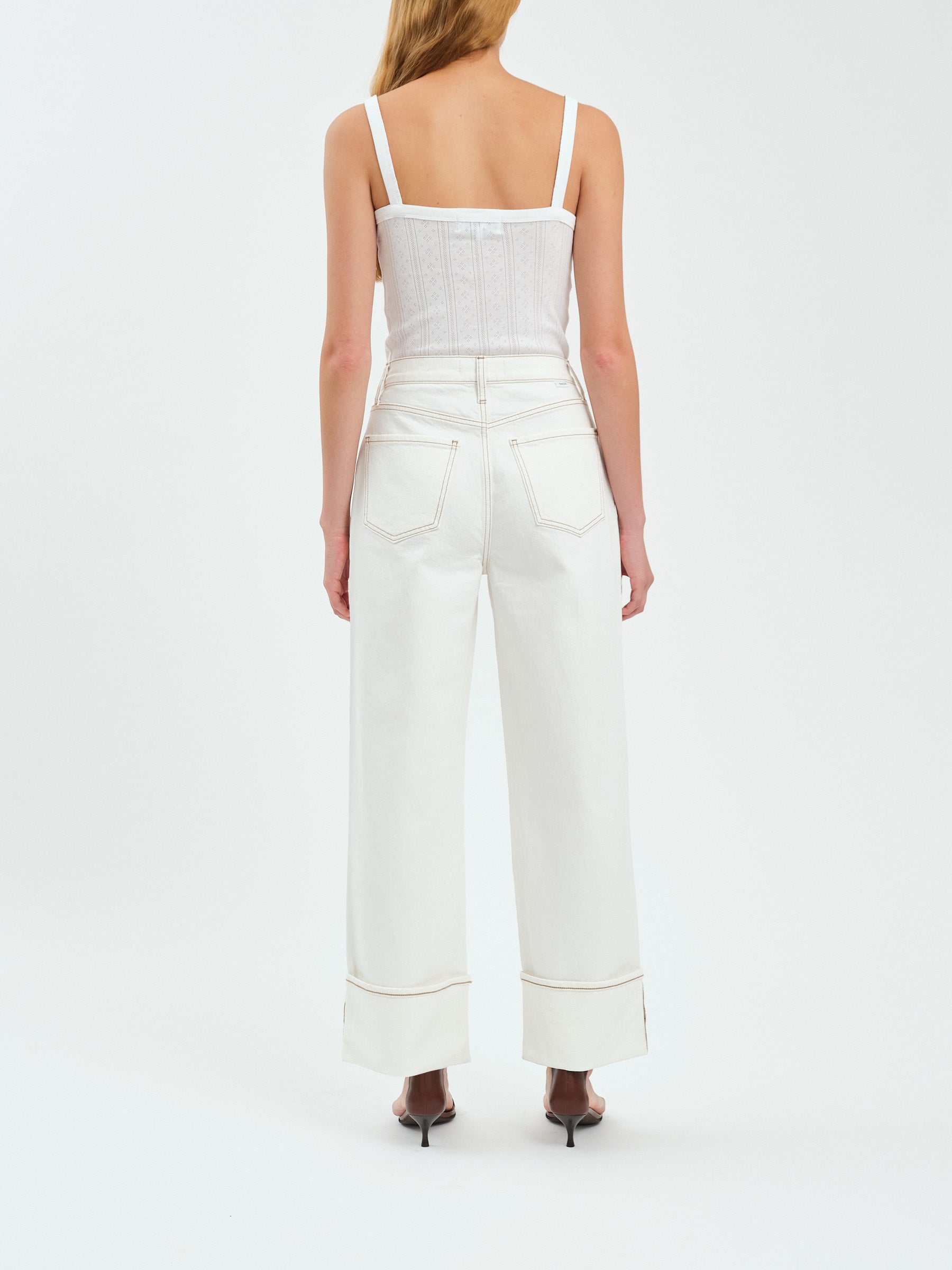  Eastside Loose Cuffed Jeans, Vanilla | Daze