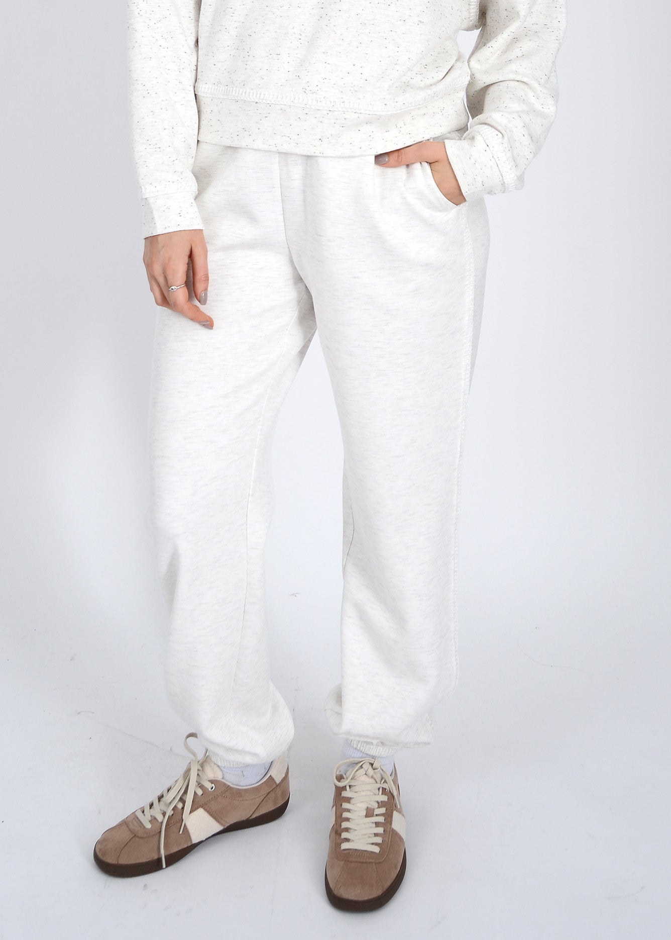  Josie Pull On Jogger, Ivory Melange | RD Style