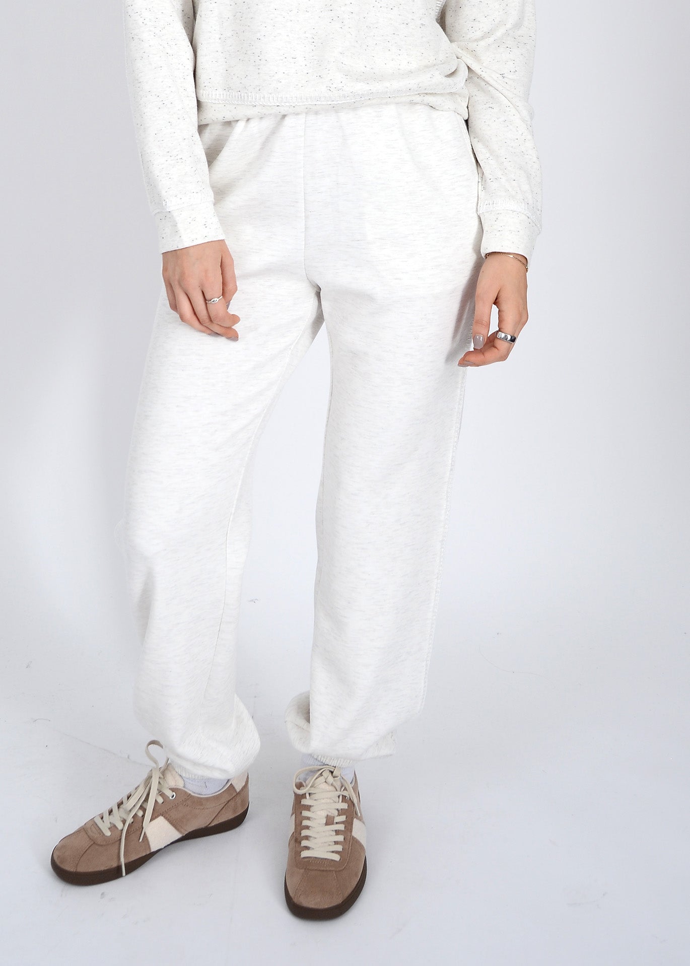  Josie Pull On Jogger, Ivory Melange | RD Style