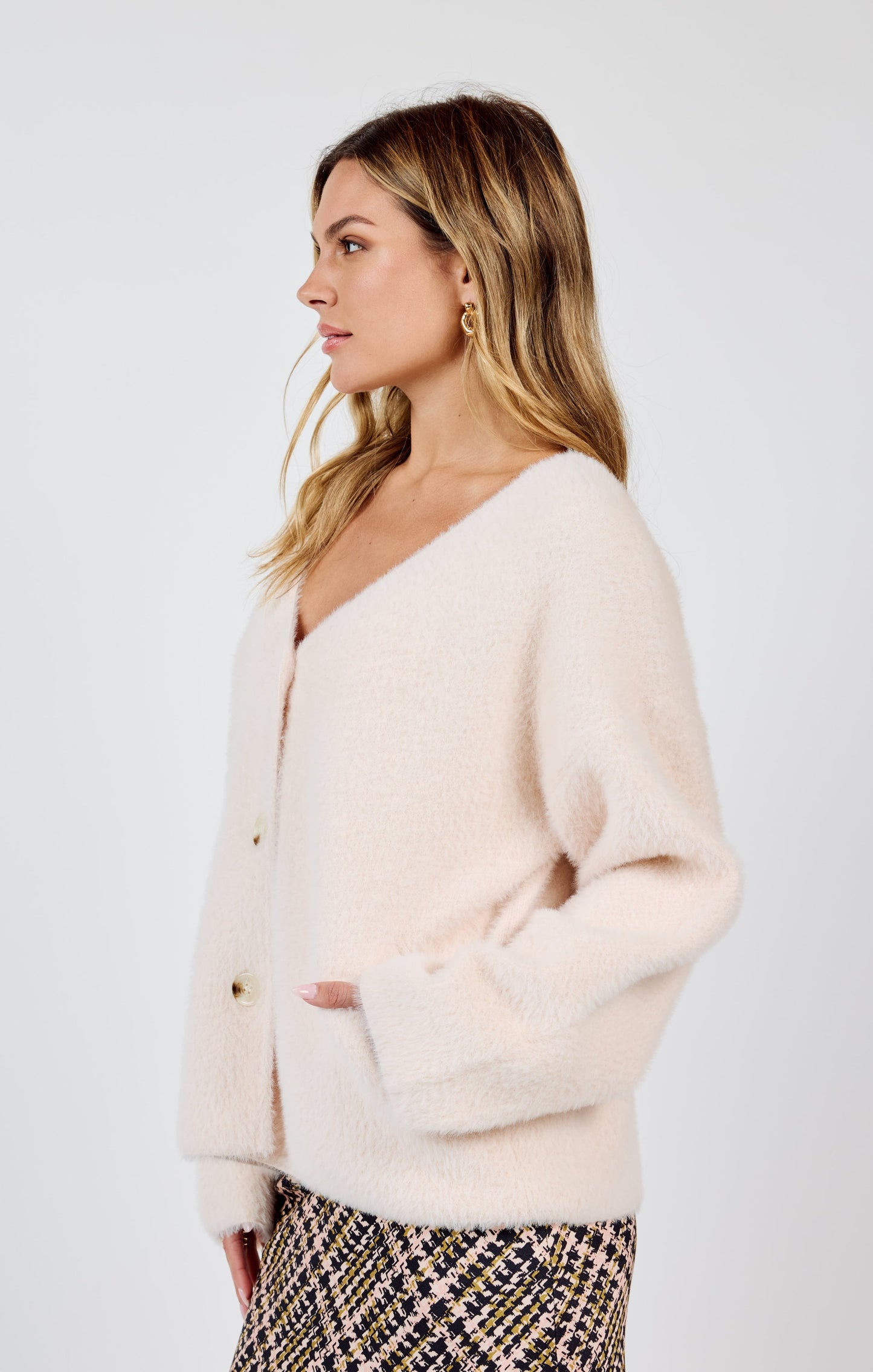  Consistency Soft Cardigan Coat, Light Blush | Sadie & Sage