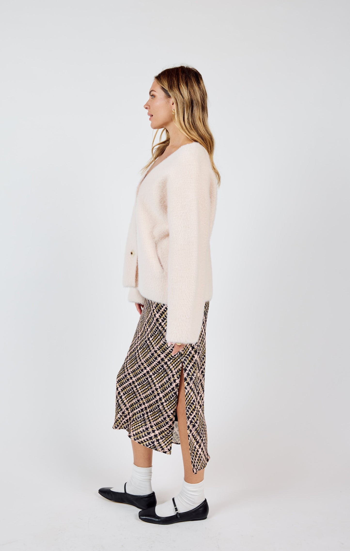  Consistency Soft Cardigan Coat, Light Blush | Sadie & Sage