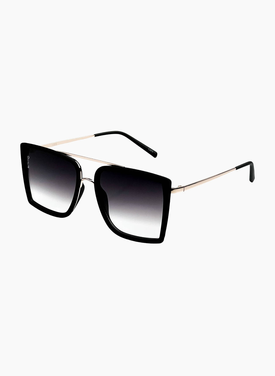  Velda Sunglasses, Black/Goldfade | Otra